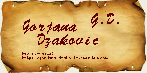 Gorjana Džaković vizit kartica